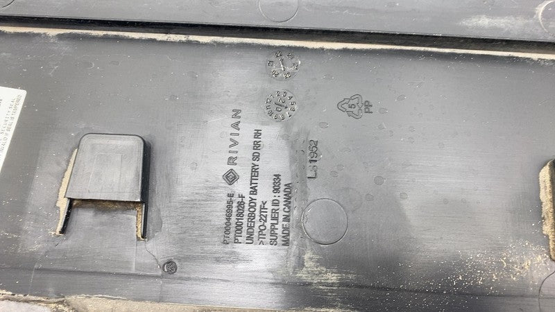 PT00046997 ⭕ 22-24 Rivian R1T Rear Right Underbody Battery Shield Cover Panel PT00046995