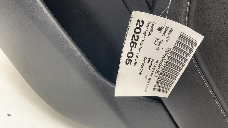 1608618-00-A ⭕ 21-23 Model 3 Rear Passenger Interior Door Panel Trim Card Right 1608618-00-A