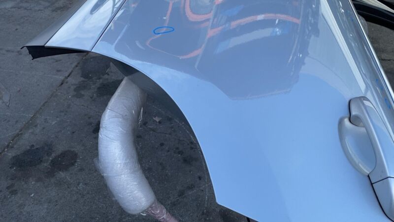 2011-2018 Porsche Cayenne Rear Driver Side Door Shell Panel Left Silver - LX7W