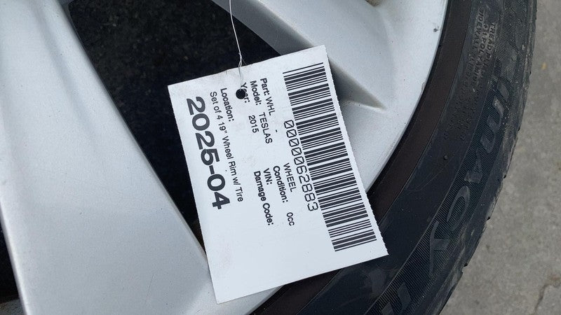 ⭕ 12-15 Model S Wheel Rim 19" 19x8.0 +40MM + Tire 245/45 R19 (x4) 1024