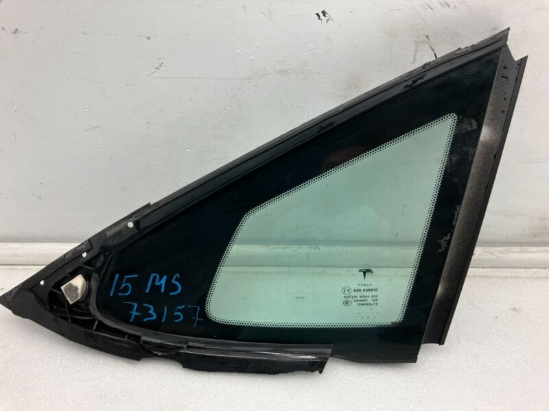 2012-2015 Tesla Model S MS Rear Passenger Side Quarter Fixed Glass Right RH Assy