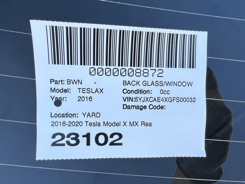 ⭕2016-2020 Tesla Model X MX Rear Windshield Trunk Lid Liftgate Back Wi