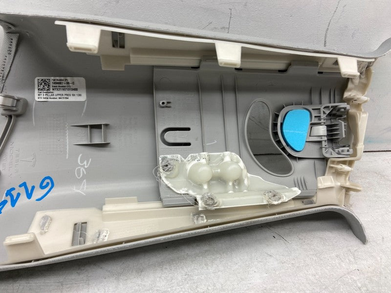 1494607 00 C ⭕ 2020-2024 Tesla Model Y Passenger Side B-Pillar Upper Trim Cover 1494607-00-C