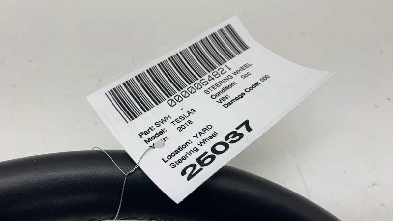 108568200B ⭕ 2017-2020 Tesla Model 3 Steering Wheel Leather Black (Non-Heated) 1105324-00-G