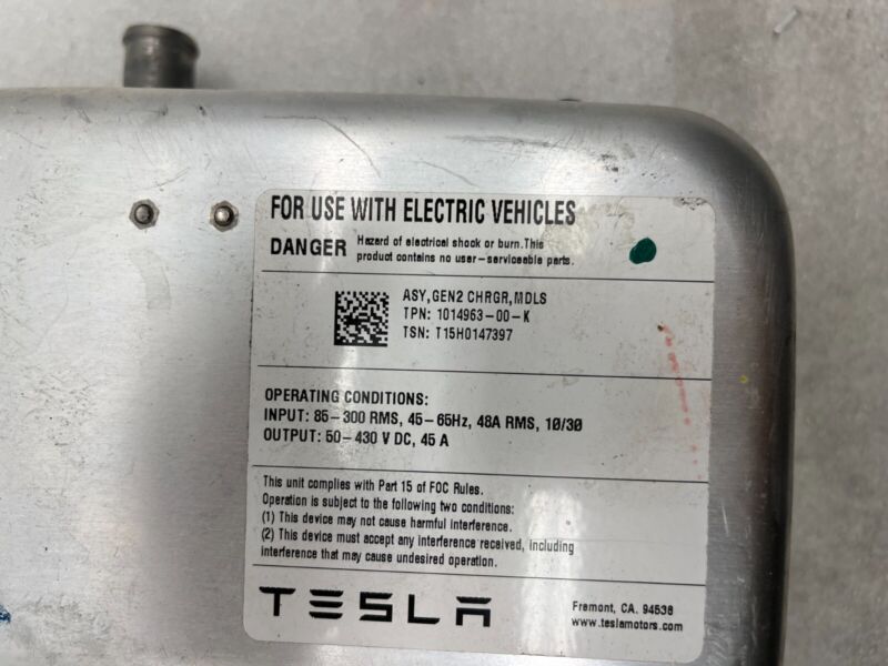 1014963 00 K 2012-2015 Tesla Model S Onboard Charger Module Charging Unit GEN2 1014963-00-K