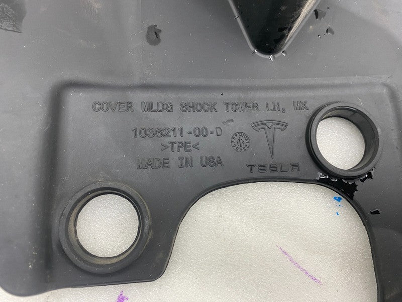103621100D ⭕2016-2020 Tesla Model X Front Shock Strut Tower Cover Molding Left 1036211-00-D
