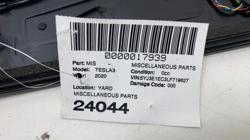 110044100E 2017-2023 Tesla Model 3 Right B-Pillar Applique Glass Trim Molding w/ Camera RH