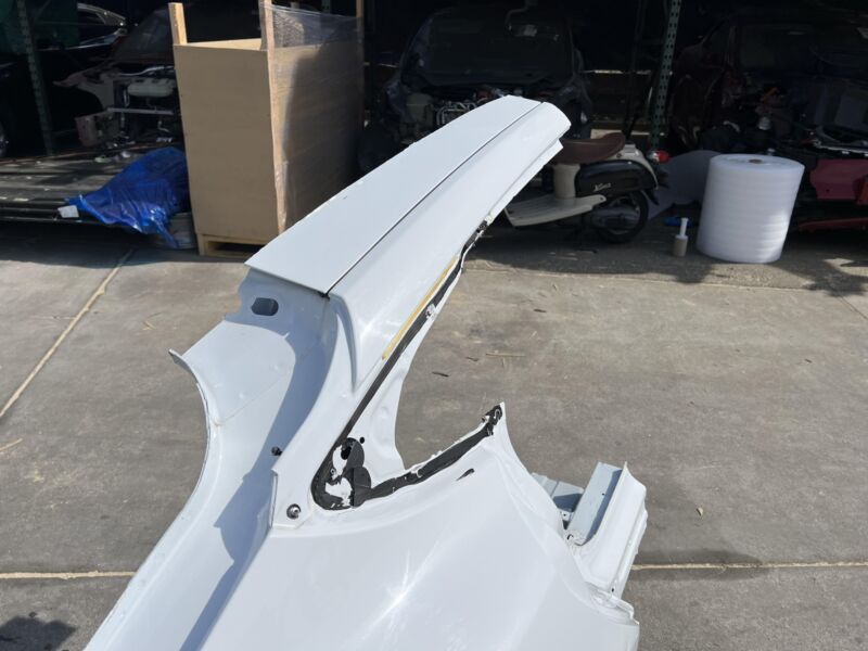2012-2016 Tesla Model S Rear Quarter Panel Structural Cutout Right RH White PBCW