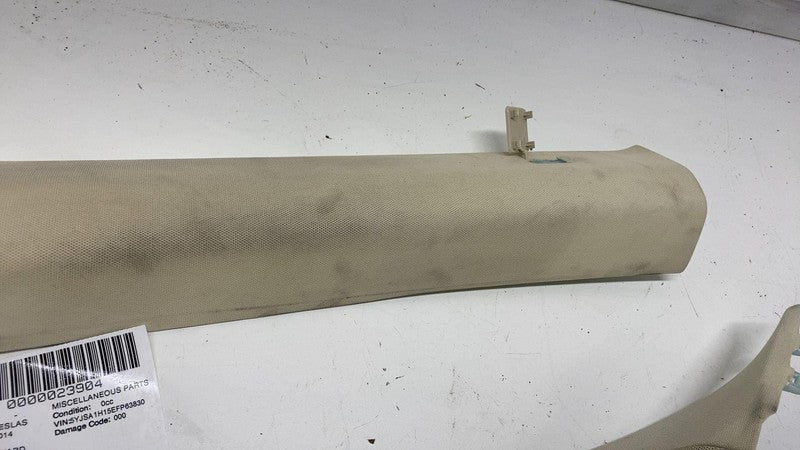 ⭕ 12-15 Model S MS Left & Right Upper A-Pillar Trim 1002485-00-H / 100
