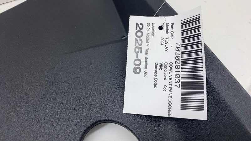 161981298B ⭕ 20-24 Tesla Model Y Rear Section Underhood HEPA Apron Cover Trim 1619812-98-B