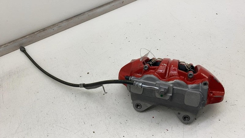 ⭕ 20-23 Tesla Model Y Front Passenger Side Caliper Red w/ Brake Hose L
