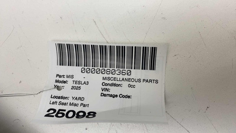 1809420 ⭕ 24-25 Tesla Model 3 Front Left or Right 1st Row Seatback Panel Shell 1809420