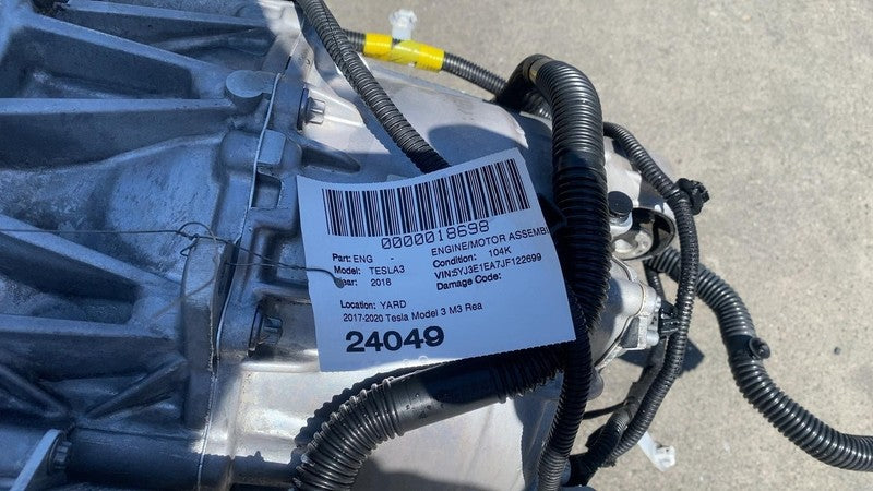 1120980 00 D ⭕ 2017-2020 Tesla Model 3 Rear Drive Unit Engine RWD Motor Assy 1120980-00-D OEM