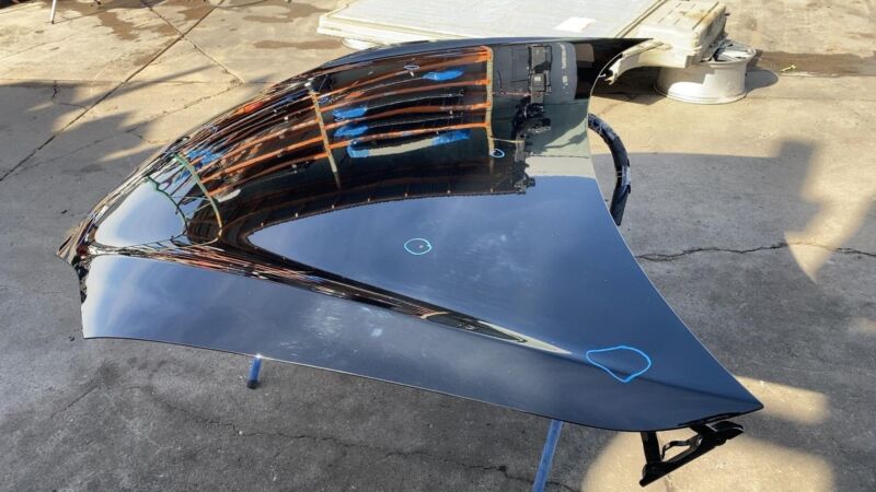2012-2015 Tesla Model S MS Front Bonnet Hood Shell Panel Assembly Black - PBSB
