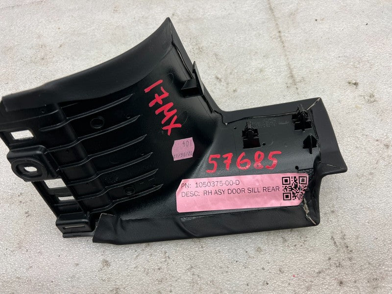 1050375 00 D ⭕ 2016-2020 Tesla Model X Rear Passenger Side Door Sill Cover Assy 1050375-00-D