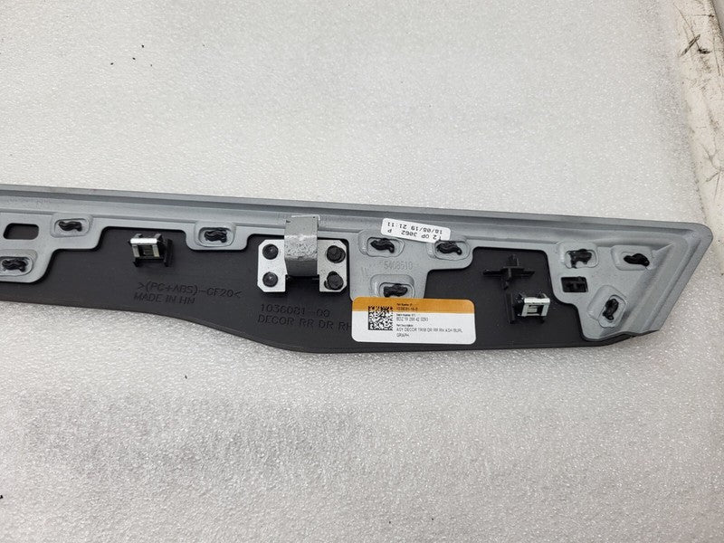 103608100 ⭕ 2016-2020 Tesla Model X MX Rear Right Door Trim Mold Card Molding 1036081-00