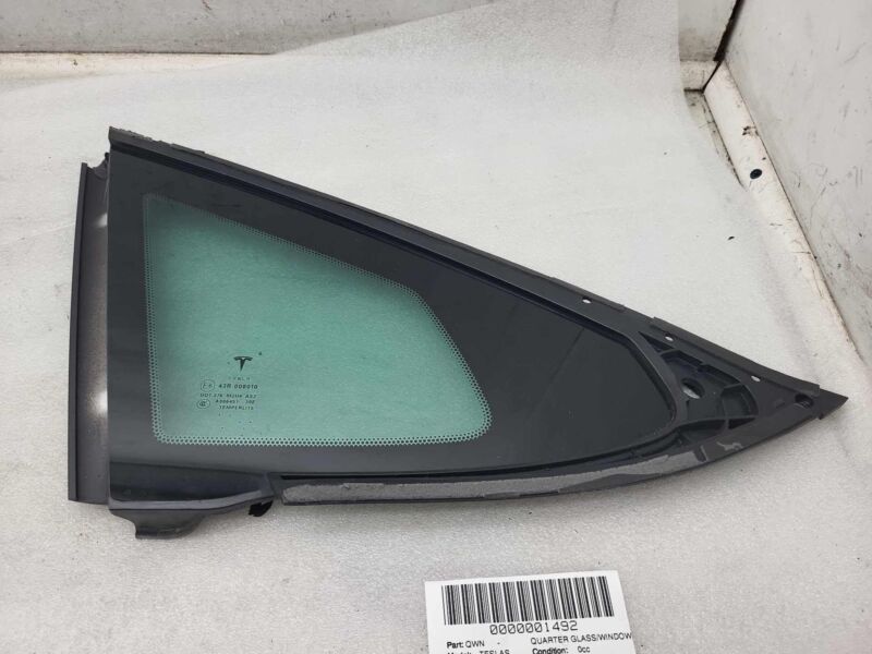 E9 43R-00810 2012-2020 Tesla Model S Rear Passenger Side Quarter Fixed Glass Right Assembly