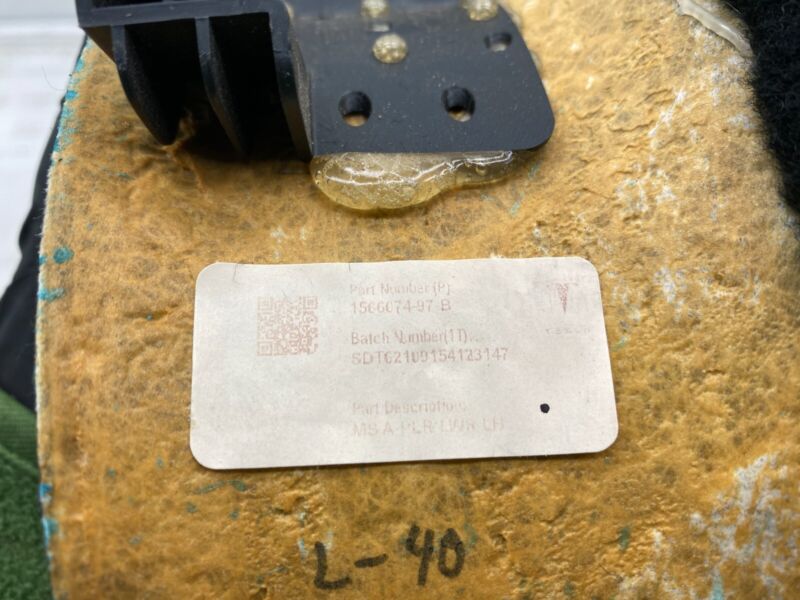 1566074 97 B 21-23 Tesla Model S Driver Side A-Pillar Sill Lower Trim Panel Left 1566074-97-B