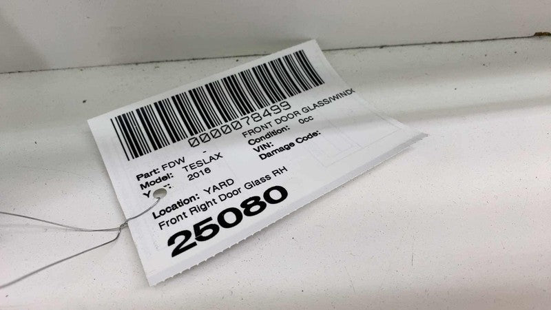 ⭕ 2016-2020 Tesla Model X MX Front Passenger Side Door Window Glass Ri