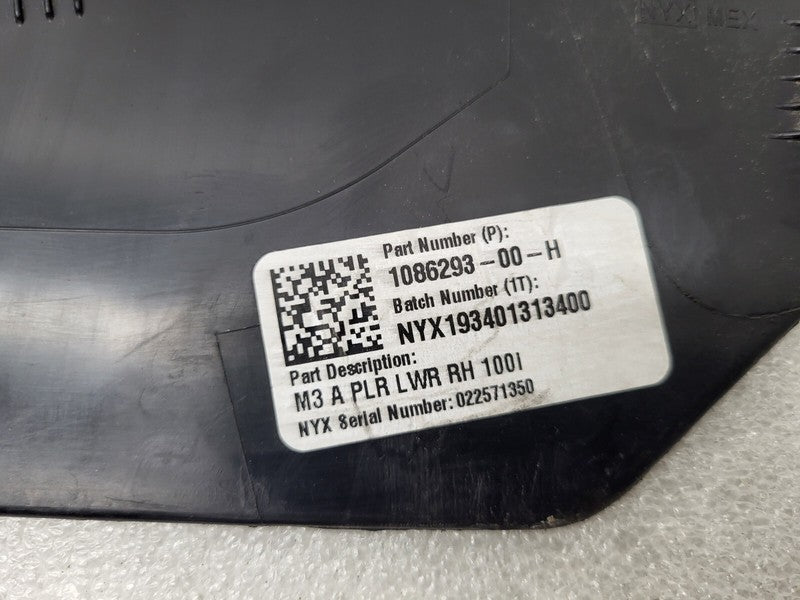 108629300H ⭕ 2017-2023 Tesla Model 3 Passenger Side Lower A-Pillar Trim Right 1086293-00-H