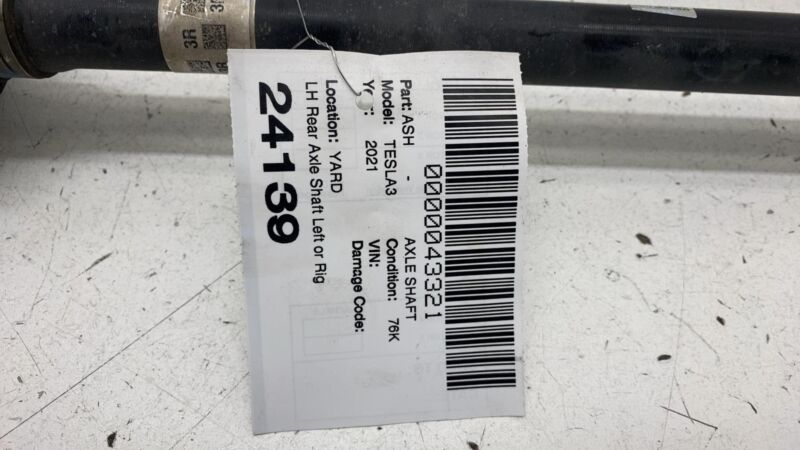 104416100D ⭕ 2017-2023 Tesla Model 3 Rear Driver Side Axle CV Shaft Left RWD 1044161-00-D