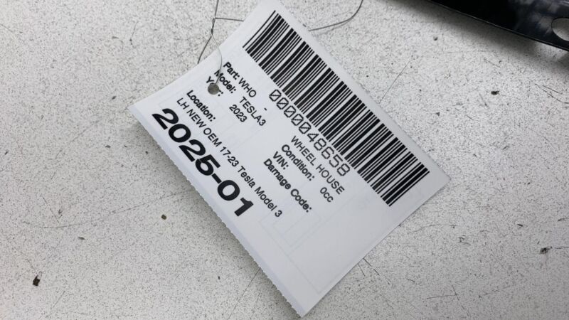 1108147 S0 A 17-23 Tesla Model 3 Rear Left Quarter Panel Wheelhouse Structure Wheel Arch
