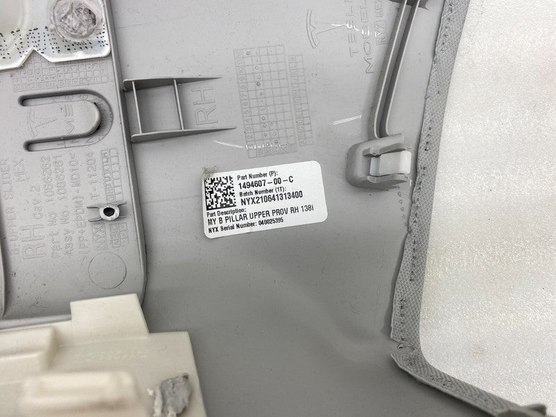 ⭕ 2020-2024 Tesla Model Y MY Right B-Pillar Upper Trim Cover Panel 149