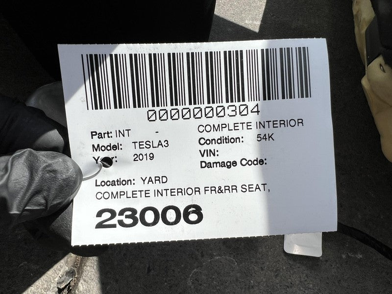 ⭕ 17-23 Model 3 Rear 2nd Row Seat Upper & Lower Cushion + Bolster 1455