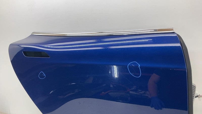2012-2015 Tesla Model S Rear Passenger Side Door Shell Panel Right Blue RH PPSB