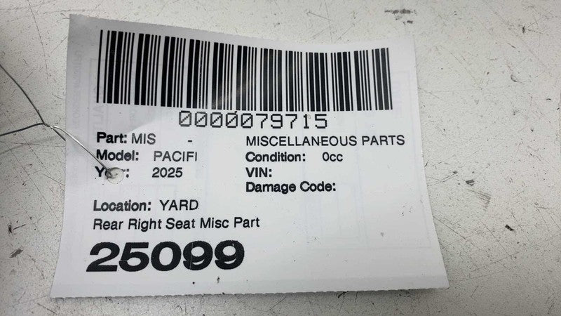 5RT78DX9AD ⭕ 2017-2025 Chrysler Pacifica Rear Right 2nd Row Seat Shield Cover RH 5RT78DX9AD