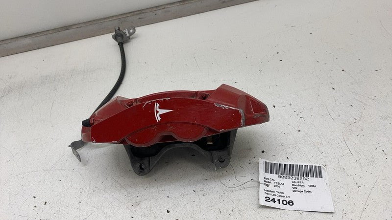 ⭕ 2017-2023 Tesla Model 3 Front Driver Side Performance Brake Caliper Red Left