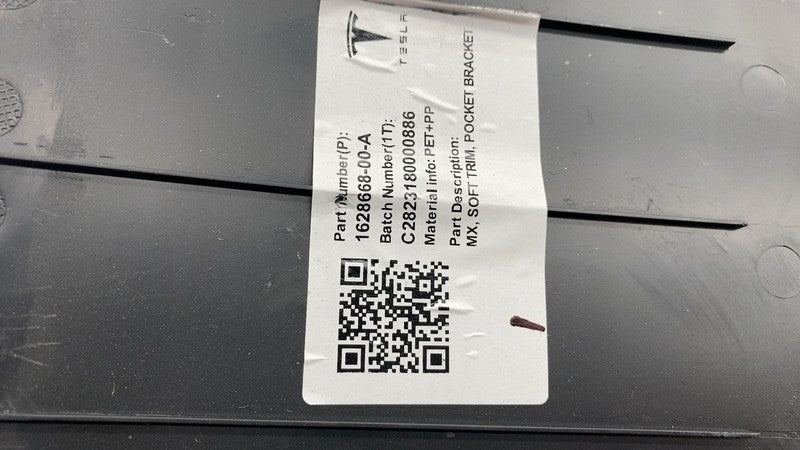 ⭕ 21-24 Model X Rear Trunk Wing Soft Trim Carpet Pocket Bracket OEM 16