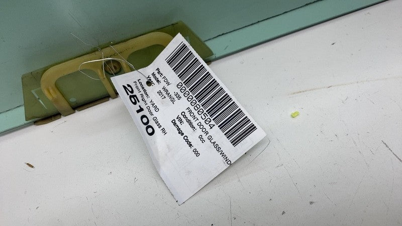 ⭕ 2007-2018 Jeep Wrangler Front Passenger Side Door Window Glass Right RH Assy