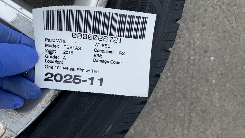 ⭕ 12-15 Model S MS Wheel Rim 19x8.0+40mm + Hankook Tire 245/45 R19 600