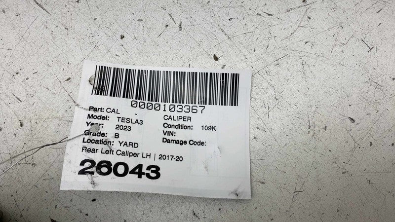 ⭕ 17-25 Tesla Model 3 Rear Left Brake Caliper w/ Brake Hose Line LH 10