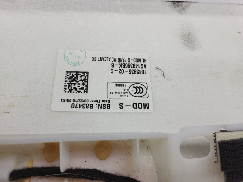 1045936 02 C ⭕ 2012-2020 Tesla Model S MS Panoramic Roof Ceiling Headliner Black 1045936-02-C