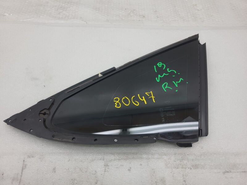 E6 43R-008010 2016-2020 Tesla Model S Rear Passenger Side Quarter Fixed Glass Right Assembly