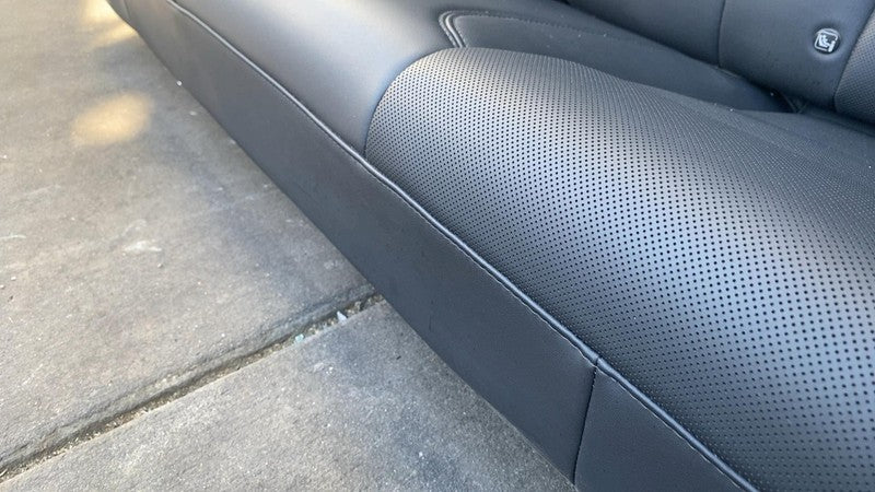 ⭕ 24-25 Model 3 Rear 2nd Row Black Leather Seat Upper + Lower Cushion Perforated