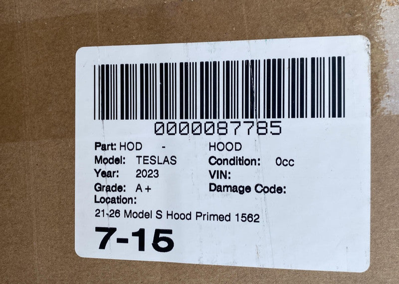 1562730-E0-A ⭕2021-2026 Tesla Model S Front Hood Bonnet Shell Panel Cover Primed 1562730-E0-A