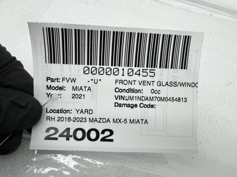 2016-2023 Mazda MX-5 Miata Front Right Door Window Glass Guide Run Channel Assy
