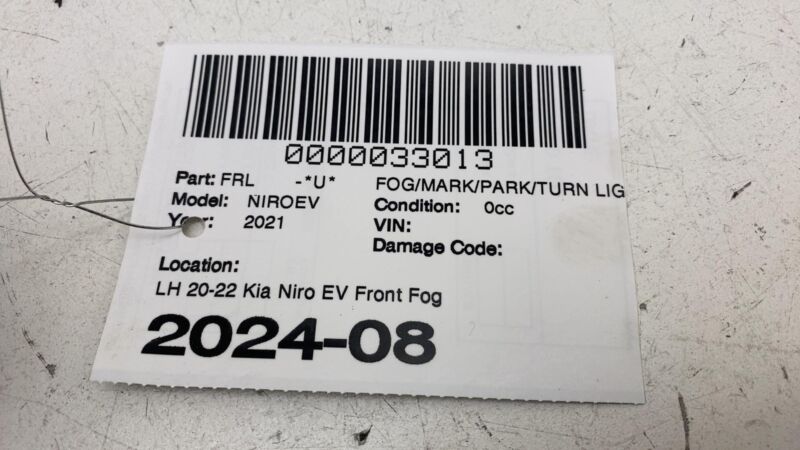 ⭕2020-2022 Kia Niro EV Front Left Fog Light Bumper FogLamp Turn Signal Park Lamp