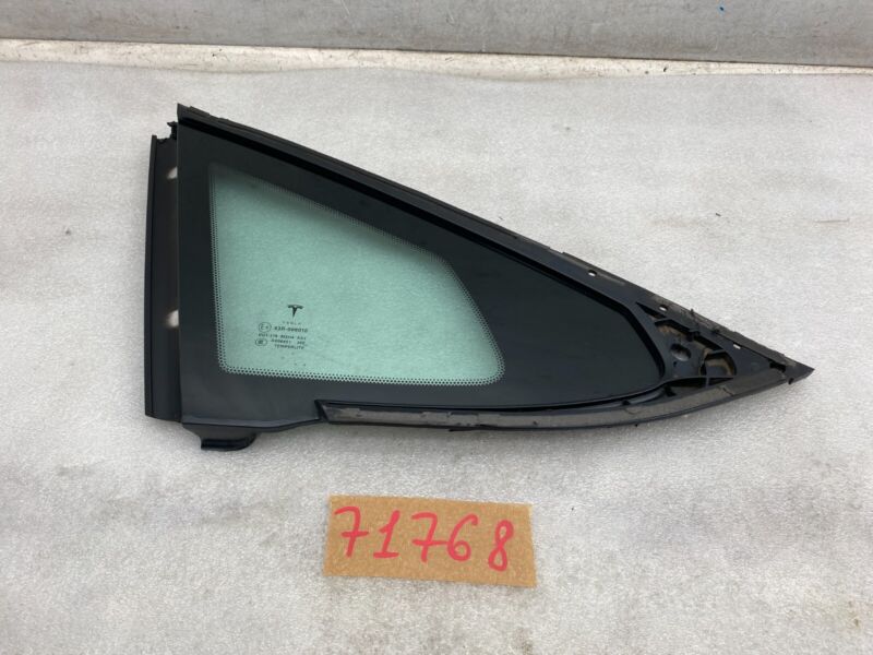 E6 43R-008010 2012-2020 Tesla Model S Rear Driver Side Quarter Fixed Glass Left LH Assembly