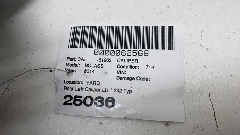 ⭕ 13-19 Mercedes-Benz B-Class W242 W246 Rear Driver Side Brake Caliper Left LH