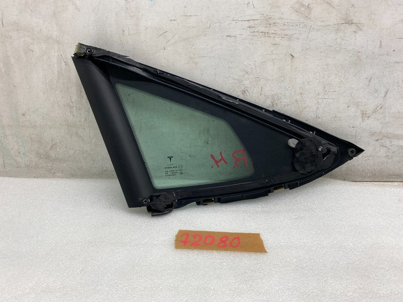 E6 43R-008010 ⭕ 12-15 Tesla Model S Rear Passenger Side Quarter Fixed Glass Right 1051820-00-A