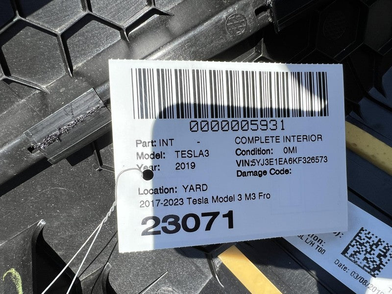 1552127-00-A ⭕ 2017-2023 Tesla Model 3 Front Left & Right Bucket & Rear Bench Seat + Bolster