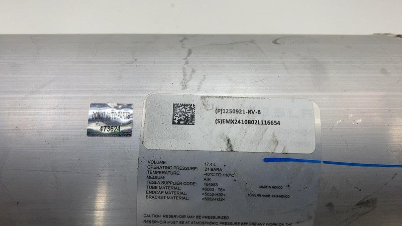 1250921-NV-B ⭕ 24 25 Tesla Cybertruck Air Suspension Compressor Reservoir Tank 1250921-NV-B