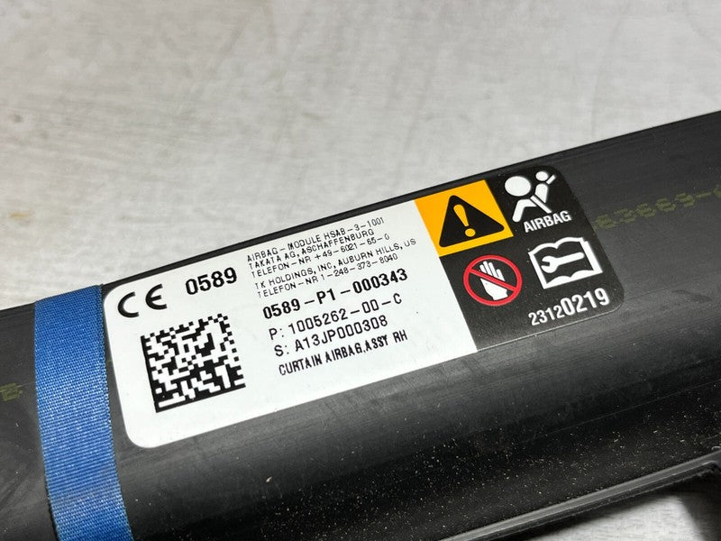 100526200C ⭕ 12-20 Tesla Model S Passenger Roof Curtain Safety Airbag Right RH 1005262-00-C