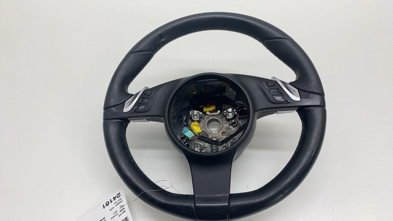 2011-2014 Porsche Cayenne Front Driver Steering Wheel w/ Control Switches Black