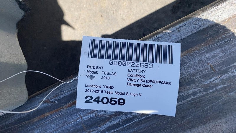 101411400B ⭕ 12-15 Tesla Model S High Voltage Battery Pack Module 85kWh 400VDC 1006466-00-D