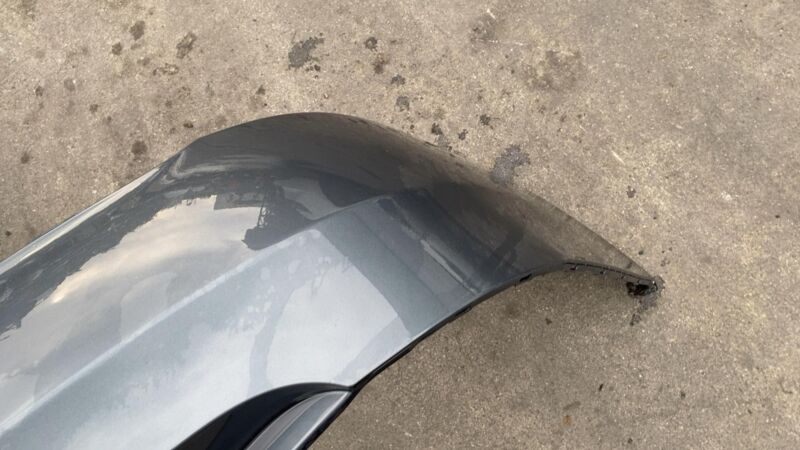 2012-2015 Tesla Model S MS Rear Bumper Cover w/o Park Sensor Gray PMTG Assembly